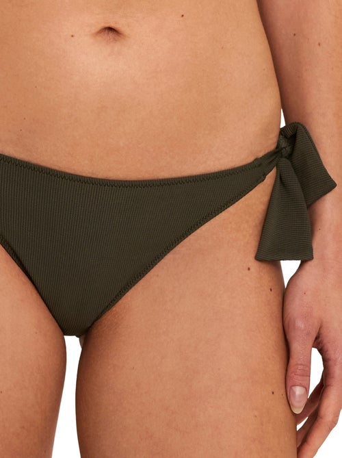 Bas maillot slip de bain taille basse à nouettes SOLSTICE - Kiabi