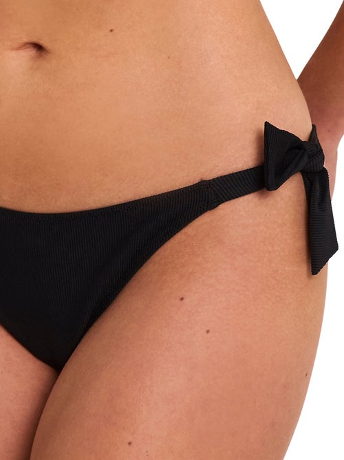 Bas maillot slip de bain taille basse à nouettes SOLSTICE - Kiabi