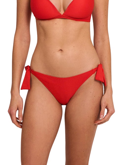 Bas maillot slip de bain taille basse à nouettes SOLSTICE - Kiabi