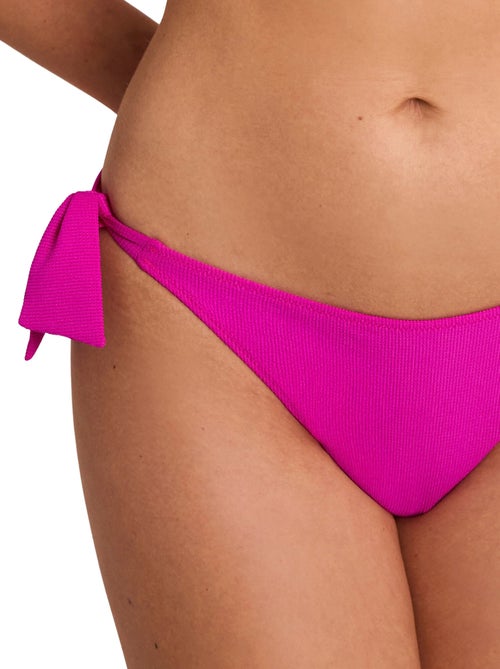 Bas maillot slip de bain taille basse à nouettes SOLSTICE - Kiabi