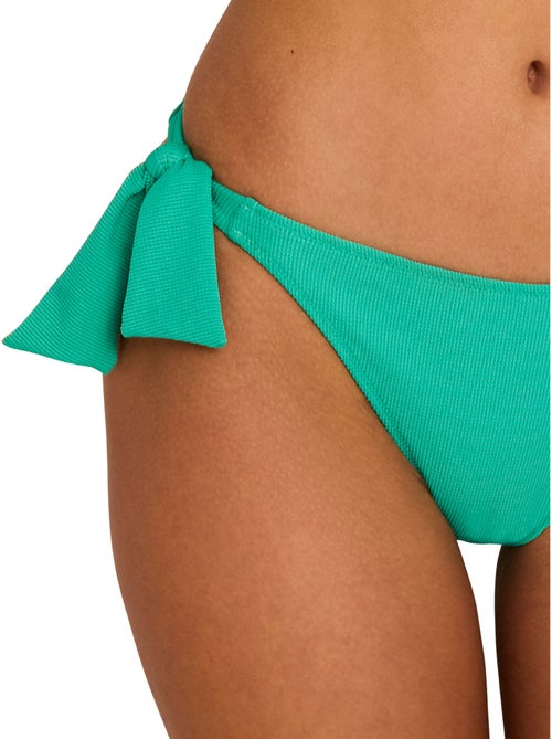 Bas maillot slip de bain taille basse à nouettes SOLSTICE - Kiabi
