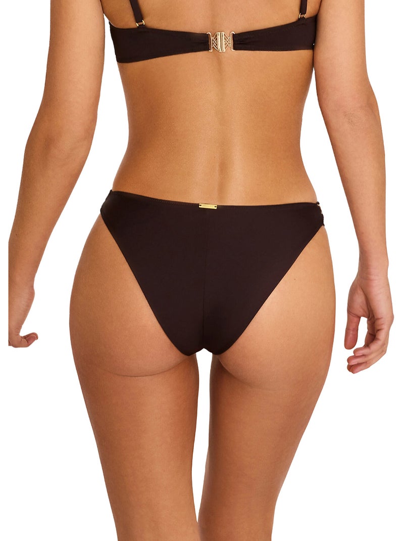 Bas maillot slip de bain taille basse DUNA Marron - Kiabi