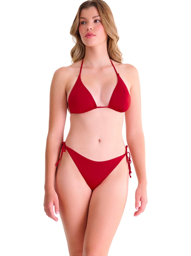Bas maillot slip de bain taille basse PORTOFINO Rouge - Kiabi