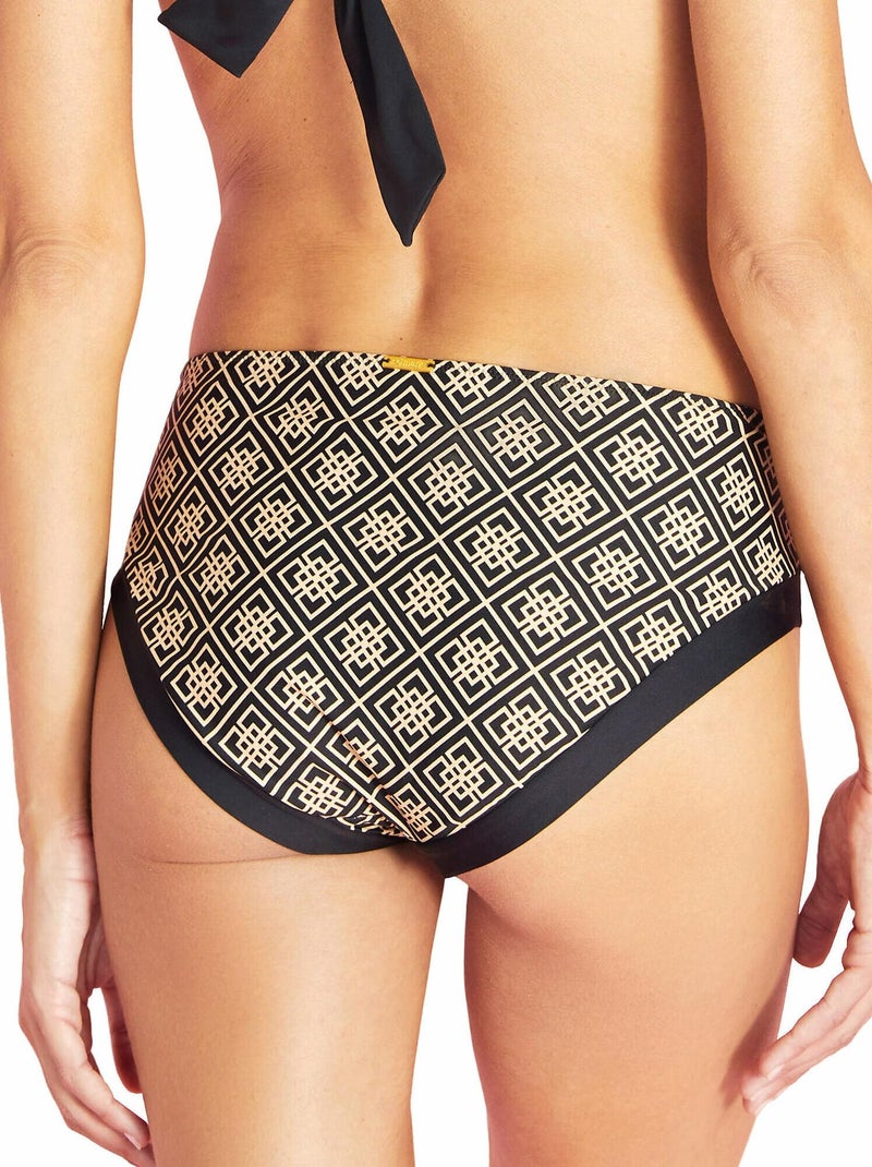 Bas maillot slip de bain taille haute Bali Noir - Kiabi