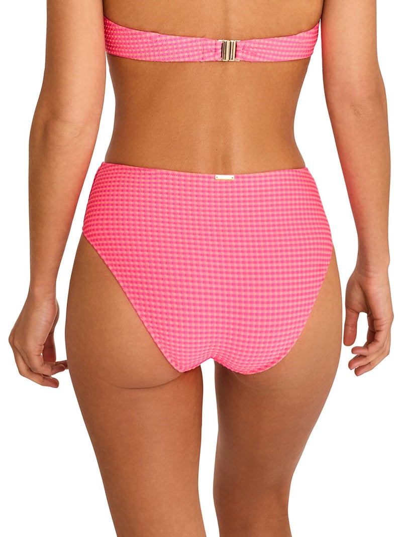 Bas maillot slip de bain taille haute BIKINI BAY Rose fushia - Kiabi