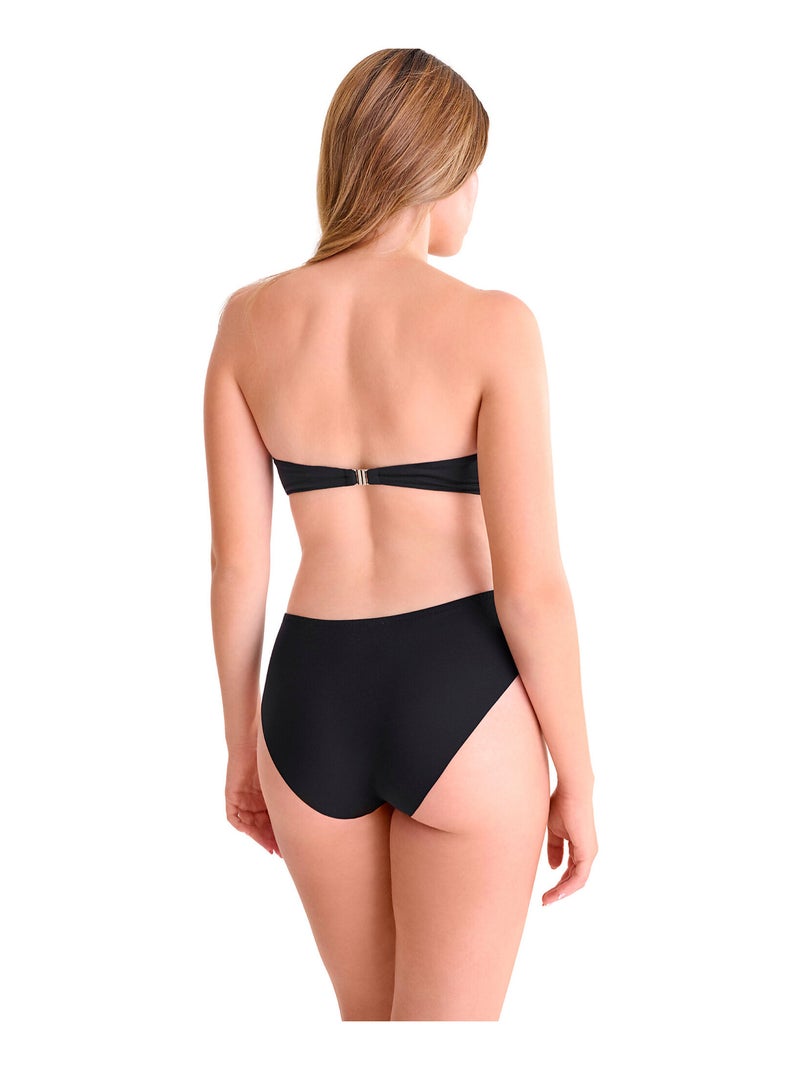 Bas maillot slip de bain taille haute CAPRI Noir - Kiabi