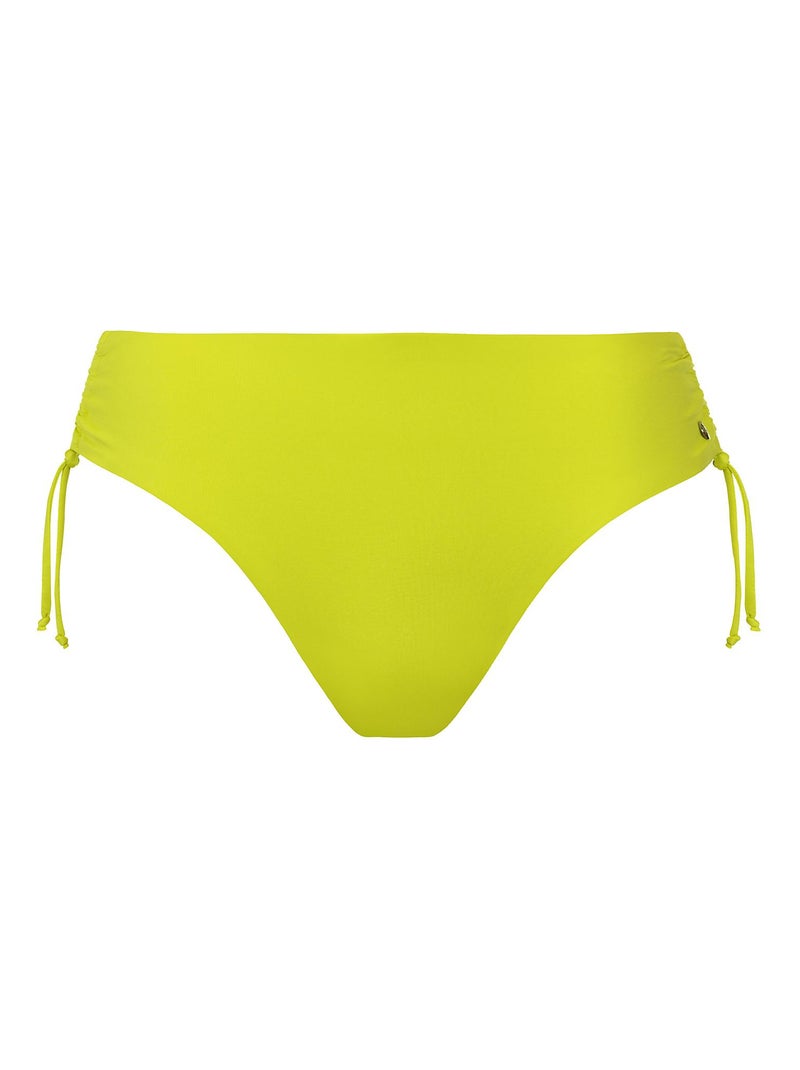 Bas maillot slip de bain taille haute côtés réglables Palma Vert - Kiabi