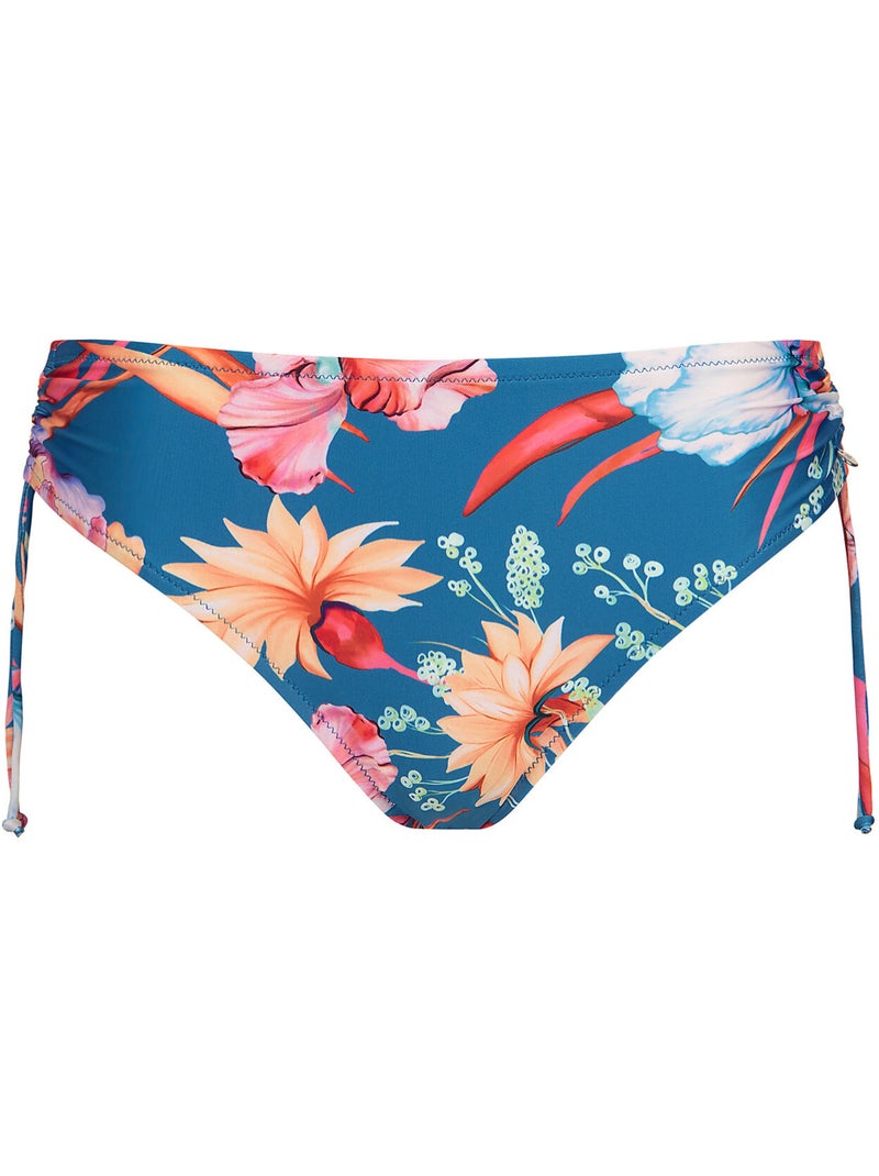 Bas maillot slip de bain taille haute côtés réglables rimini Bleu - Kiabi