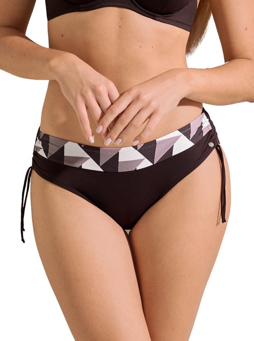 Bas maillot slip de bain taille haute côtés réglables Toulouse - Kiabi