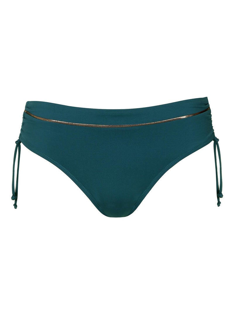 Bas maillot slip de bain taille haute côtés réglables Umbria Vert - Kiabi