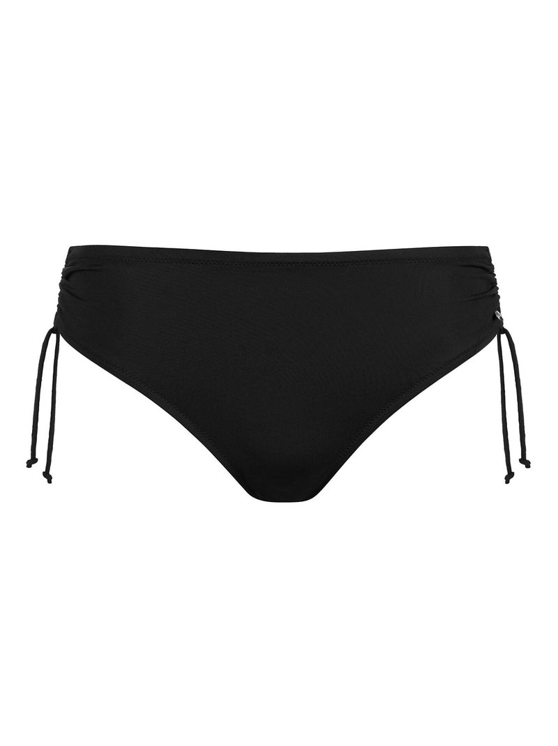 Bas maillot slip de bain taille haute côtés réglables Union Island Noir - Kiabi