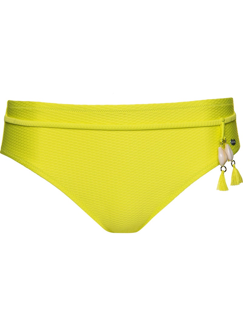 Bas maillot slip de bain taille haute ibiza Jaune - Kiabi