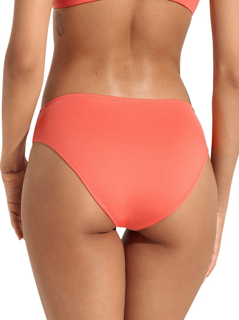 Bas maillot slip de bain taille haute Iceland Orange - Kiabi