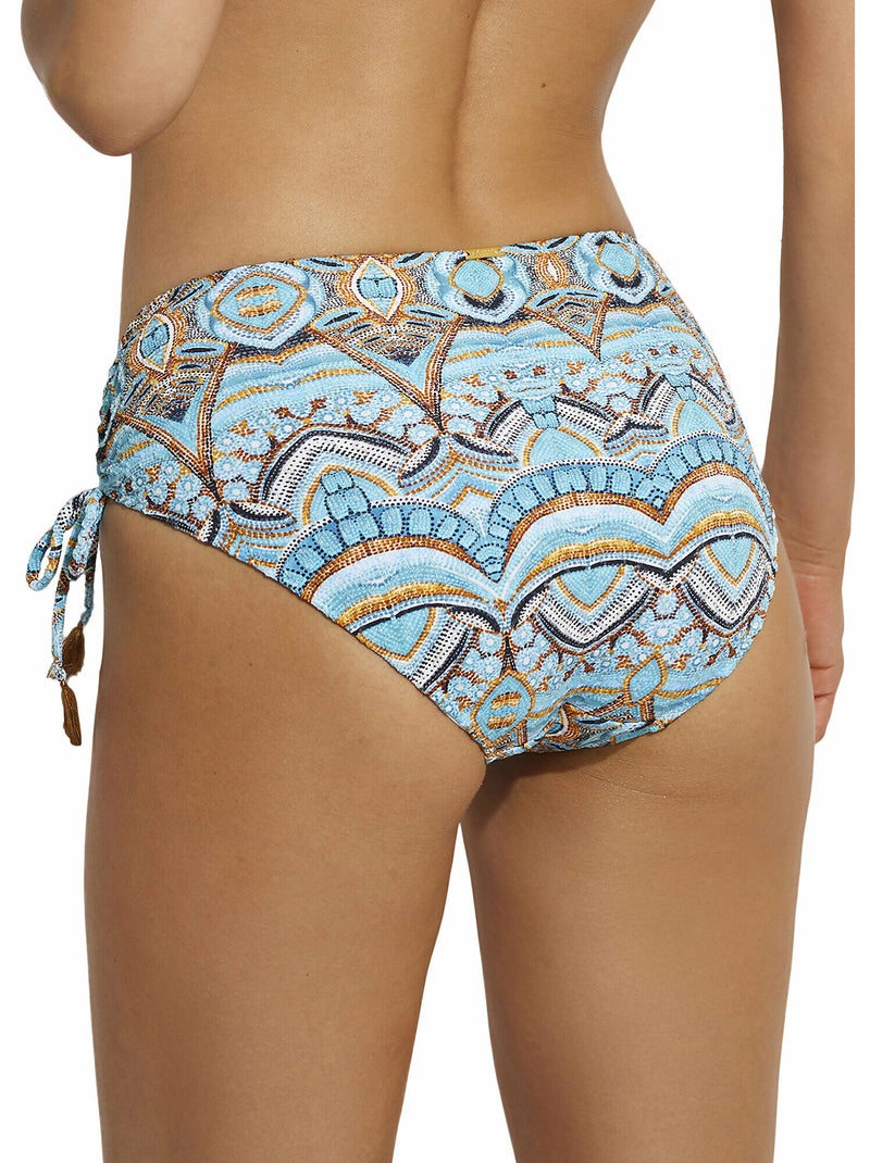 Bas maillot slip de bain taille haute Mai Thai Bleu turquoise - Kiabi