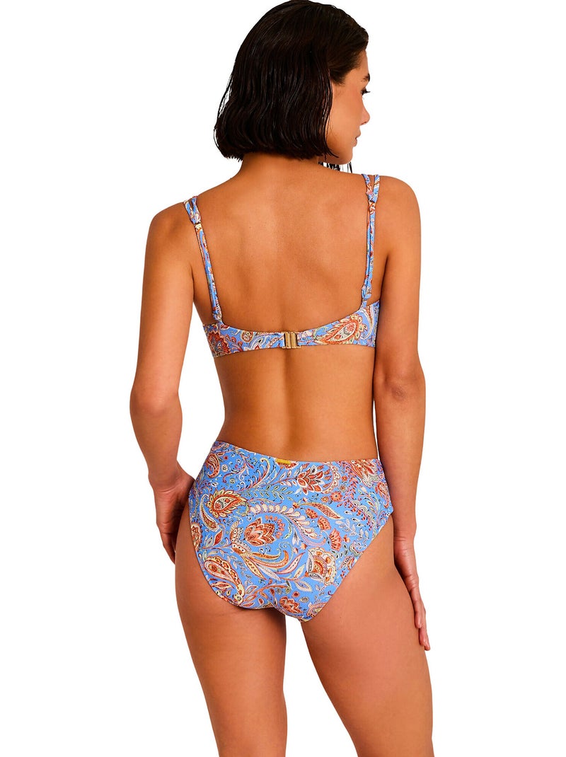 Bas maillot slip de bain taille haute MIRAGE Bleu - Kiabi
