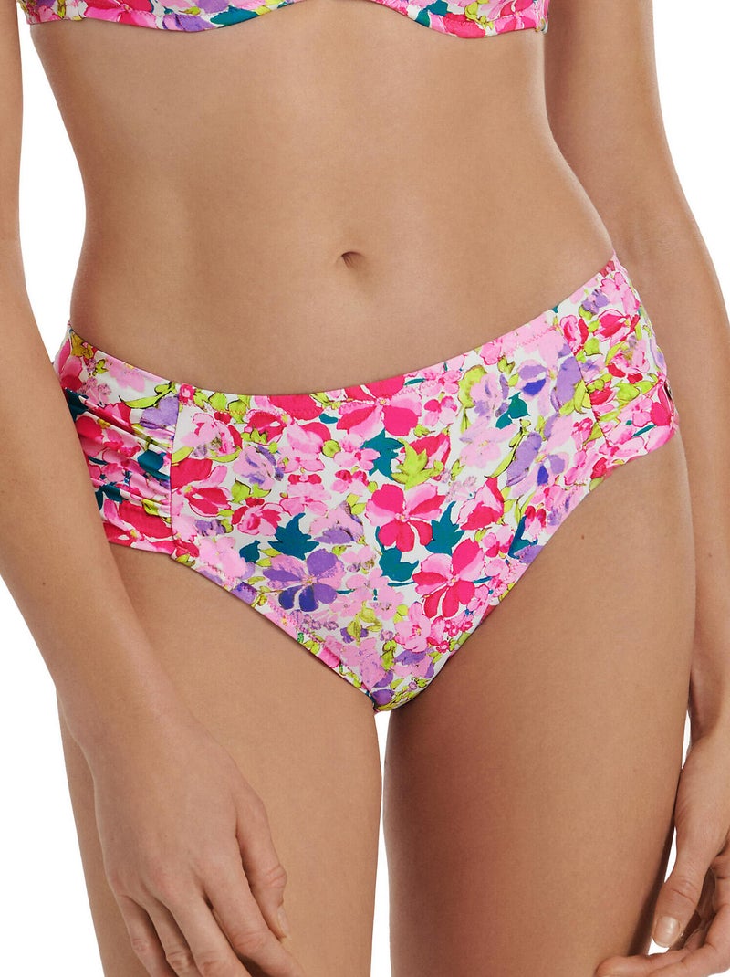 Bas maillot slip de bain taille haute Napoli Rose - Kiabi