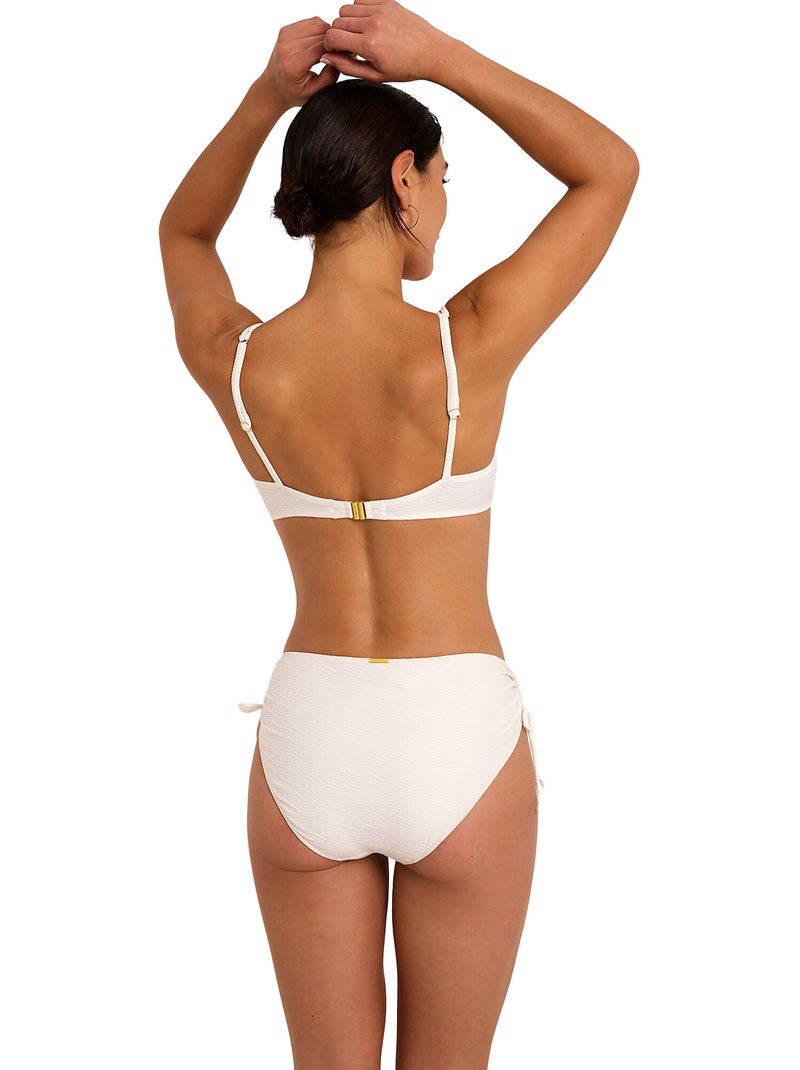 Bas maillot slip de bain taille haute NAUTILUS Blanc - Kiabi