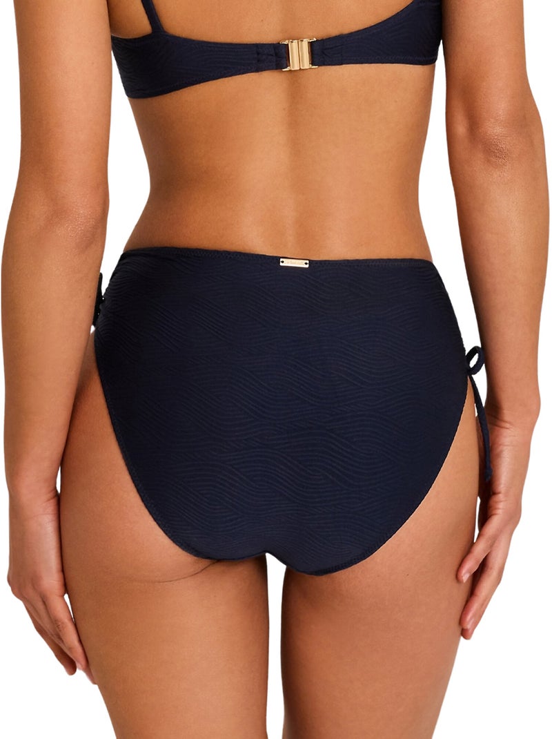 Bas maillot slip de bain taille haute NAUTILUS Bleu marine - Kiabi