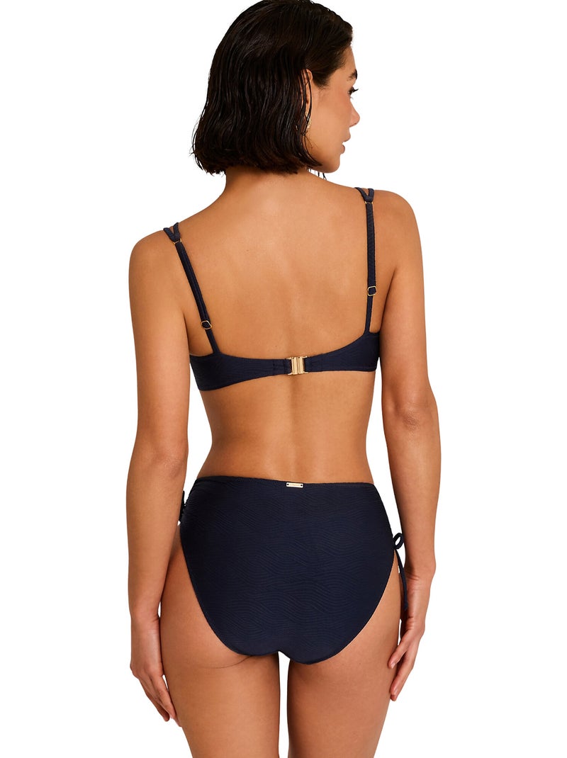 Bas maillot slip de bain taille haute NAUTILUS Bleu marine - Kiabi