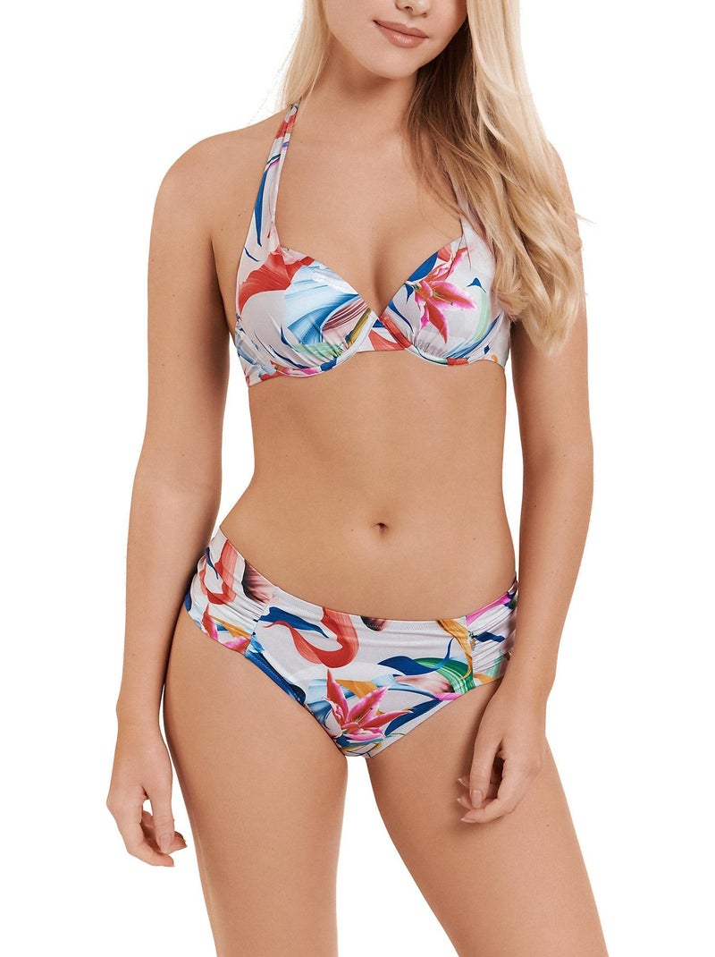 Bas maillot slip de bain taille haute Nice Gris clair - Kiabi