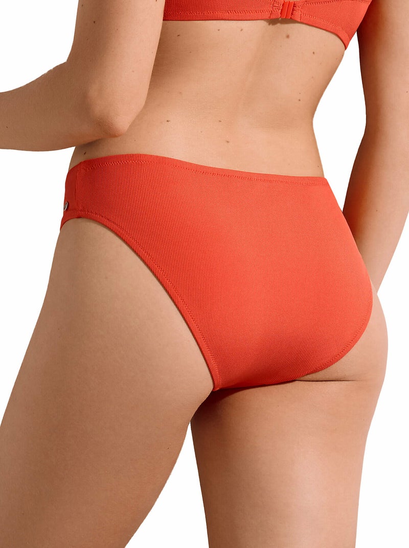 Bas maillot slip de bain taille haute Normandie Orange - Kiabi
