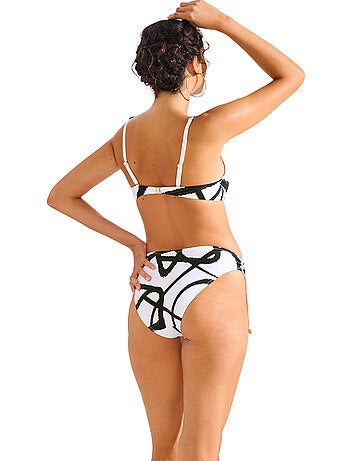 Bas maillot slip de bain taille haute nouettes amovibles HONOLULU