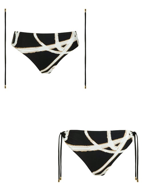 Bas maillot slip de bain taille haute nouettes amovibles HONOLULU - Kiabi