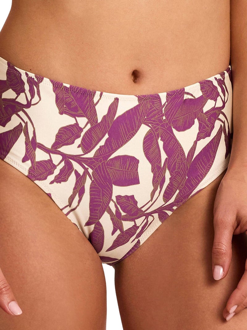 Bas maillot slip de bain taille haute SALVIA Blanc - Kiabi