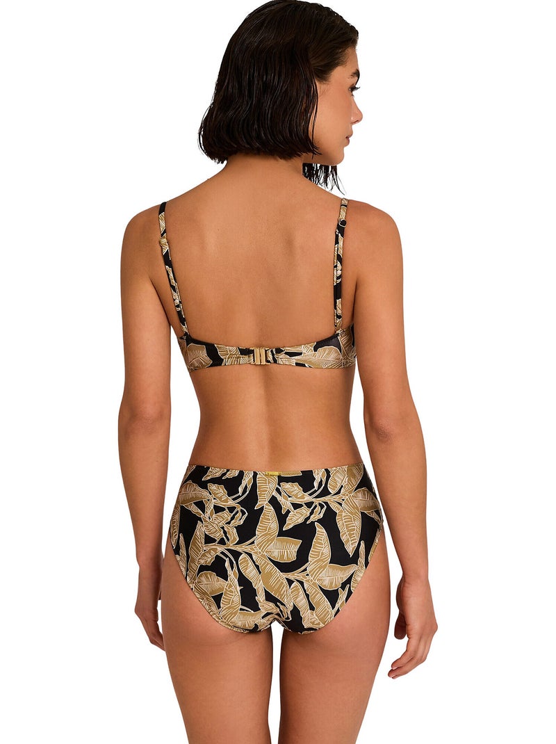 Bas maillot slip de bain taille haute SALVIA Noir - Kiabi