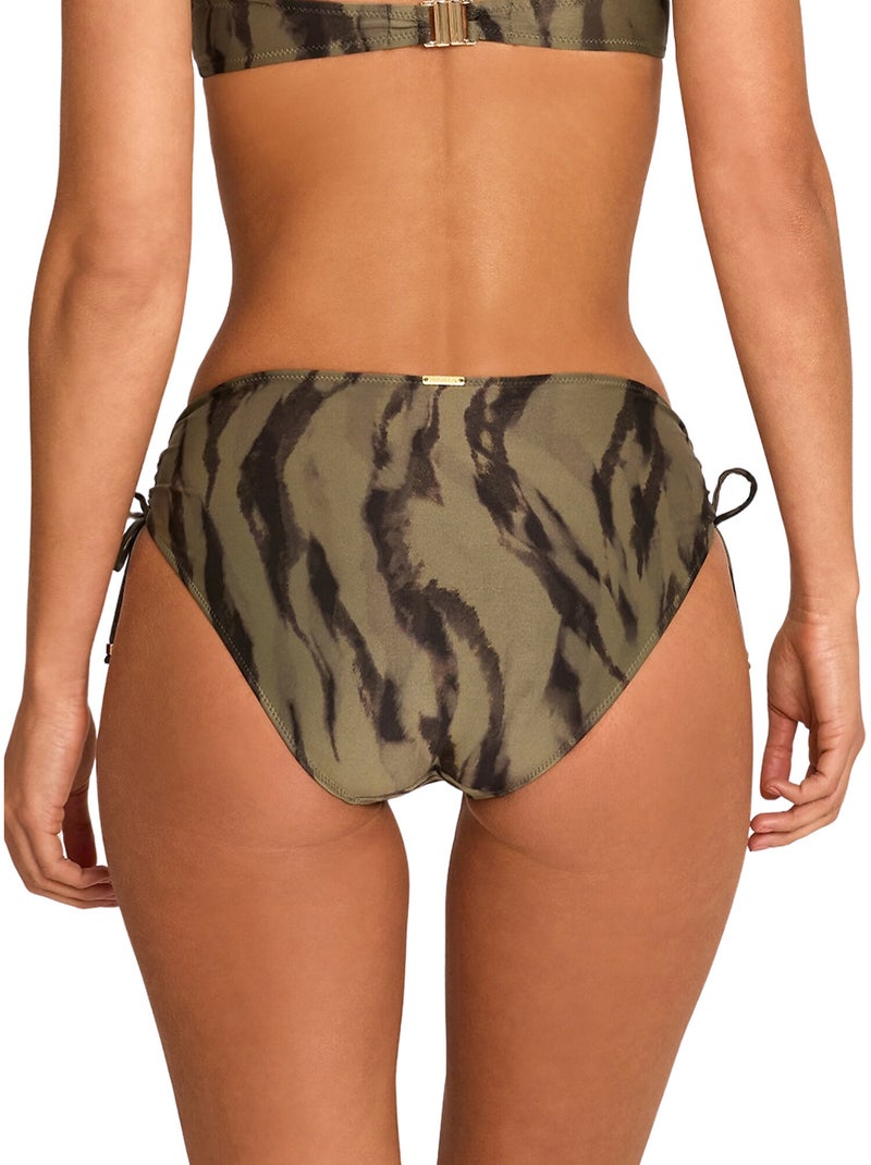 Bas maillot slip de bain taille haute SAVAGE Kaki - Kiabi