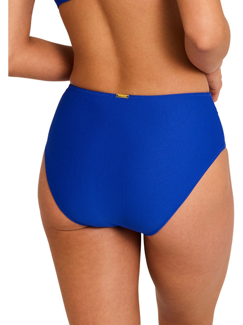 Bas maillot slip de bain taille haute SOLSTICE Noir - Kiabi