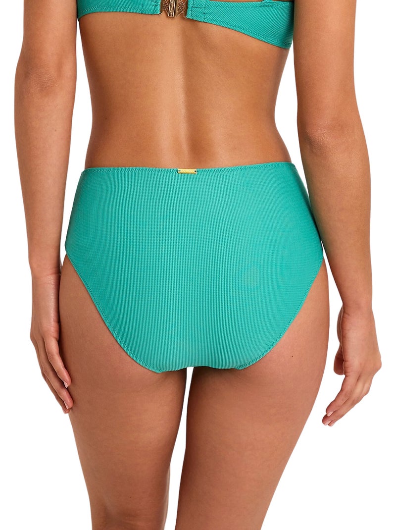 Bas maillot slip de bain taille haute SOLSTICE Vert - Kiabi