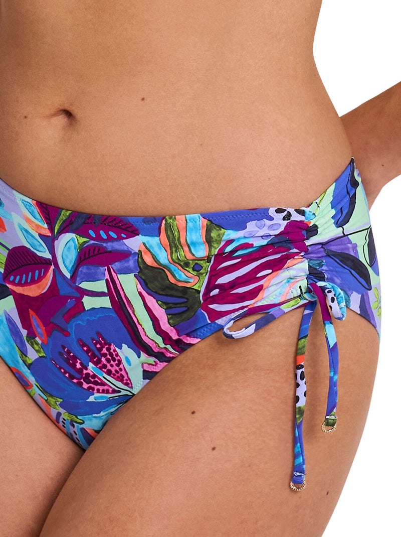 Bas maillot slip de bain taille haute SUNSET Bleu - Kiabi