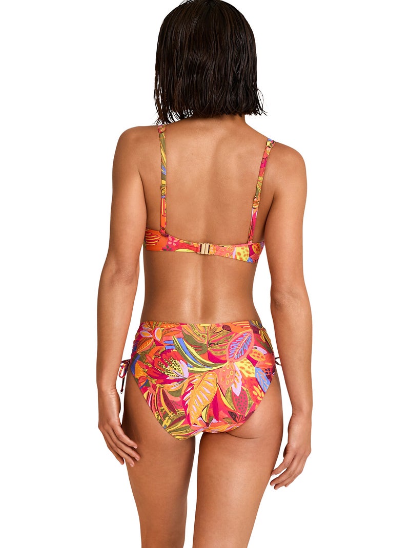 Bas maillot slip de bain taille haute SUNSET Orange - Kiabi