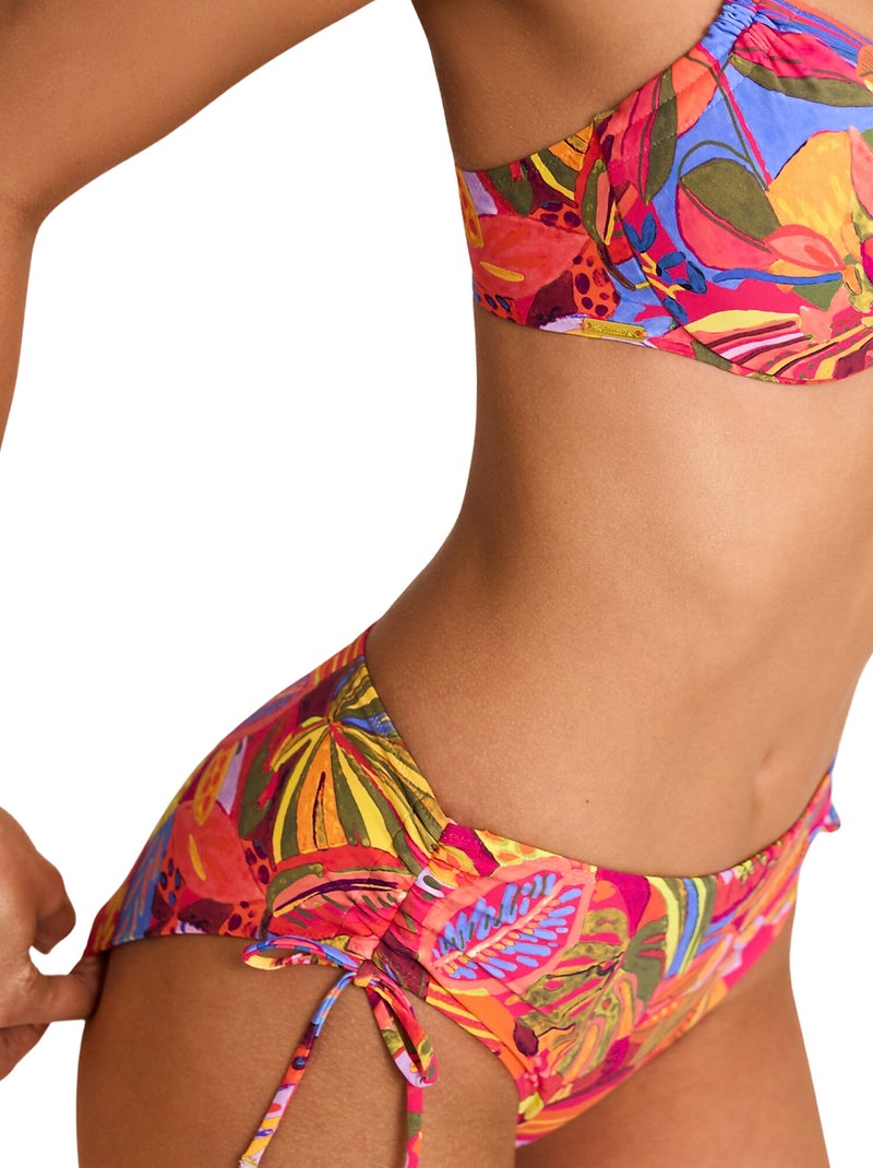 Bas maillot slip de bain taille haute SUNSET Orange - Kiabi