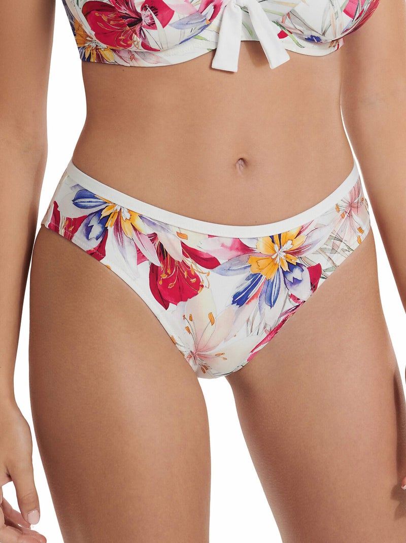 Bas maillot slip de bain taille haute Tunis Blanc - Kiabi