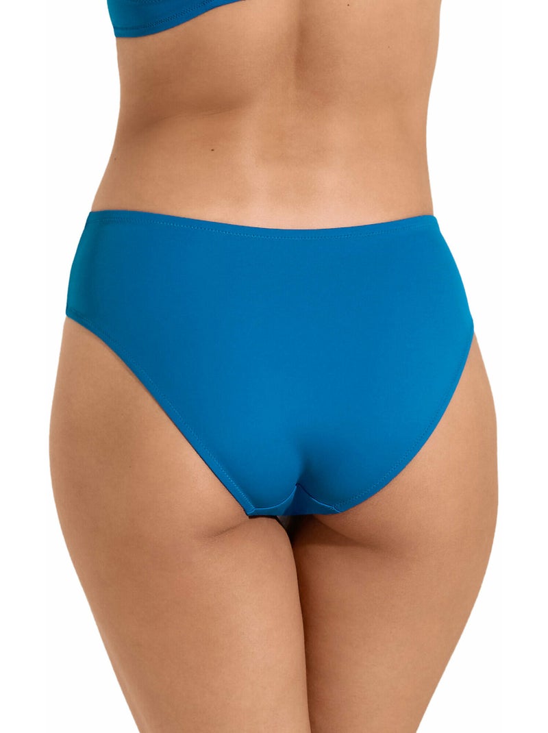 Bas maillot slip de bain taille haute Viviero Bleu turquoise - Kiabi