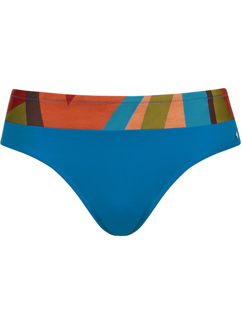 Bas maillot slip de bain taille haute Viviero Bleu turquoise - Kiabi