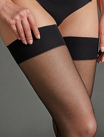 Bas porte-jarretelles 20 deniers Pianista - RougeGorge Lingerie