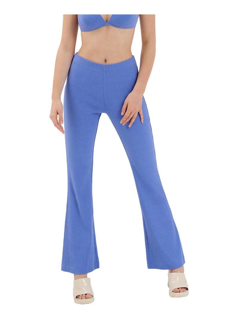 Bas pyjama pantalon évasé Lucky Bleu - Kiabi