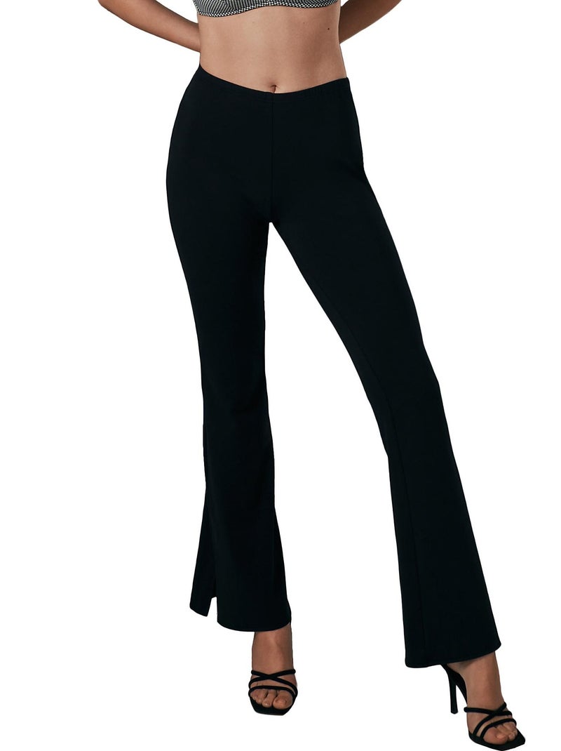 Bas pyjama pantalon évasé Mia Noir - Kiabi