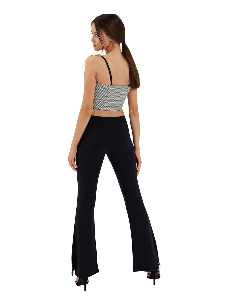 Bas pyjama pantalon évasé Mia Noir - Kiabi