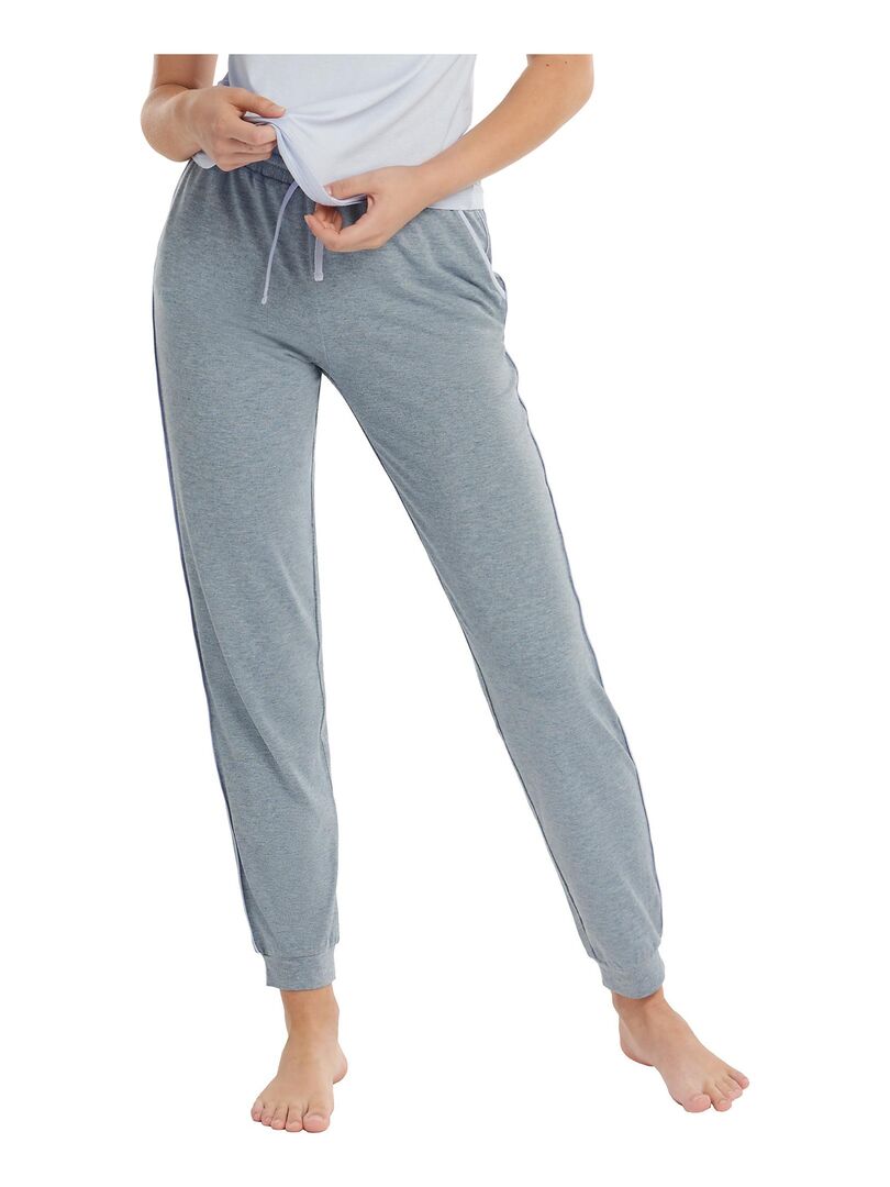 Bas pyjama pantalon Laura Gris - Kiabi
