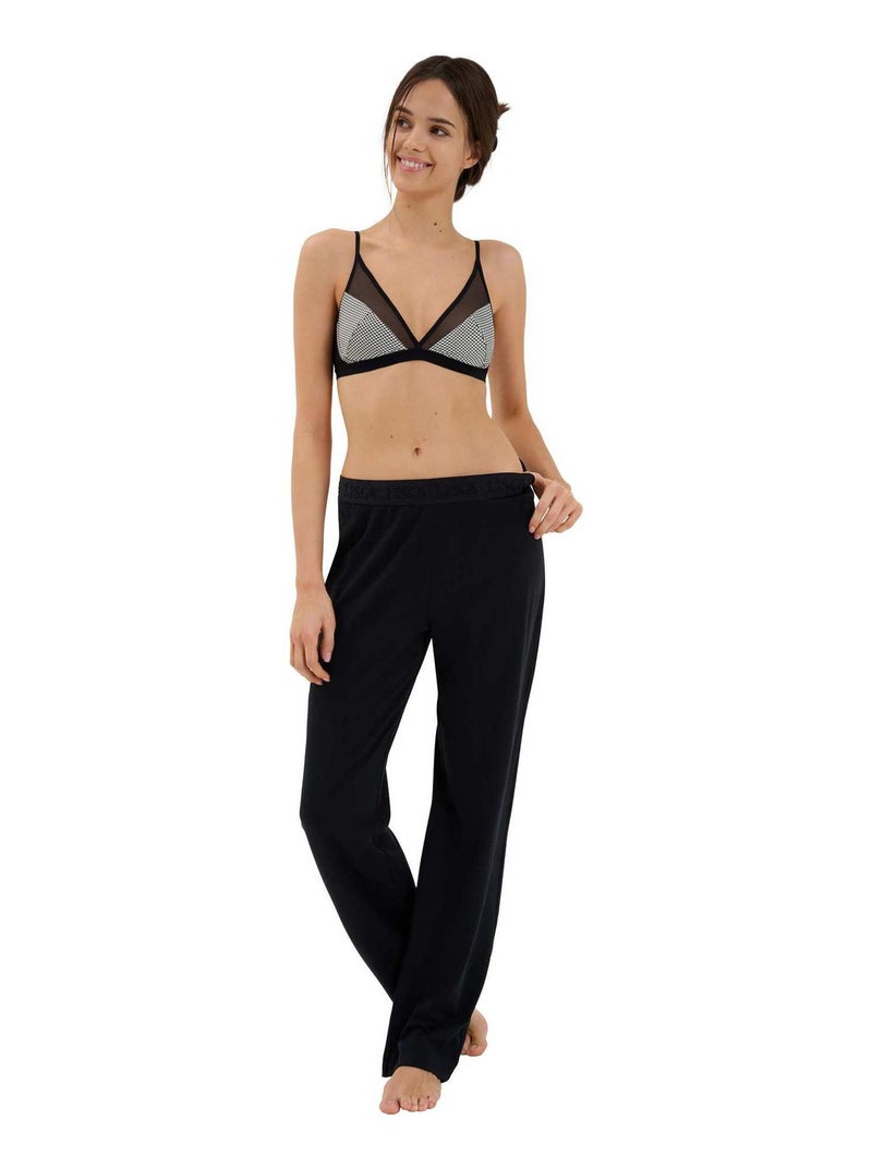 Bas pyjama pantalon long Mia Noir - Kiabi