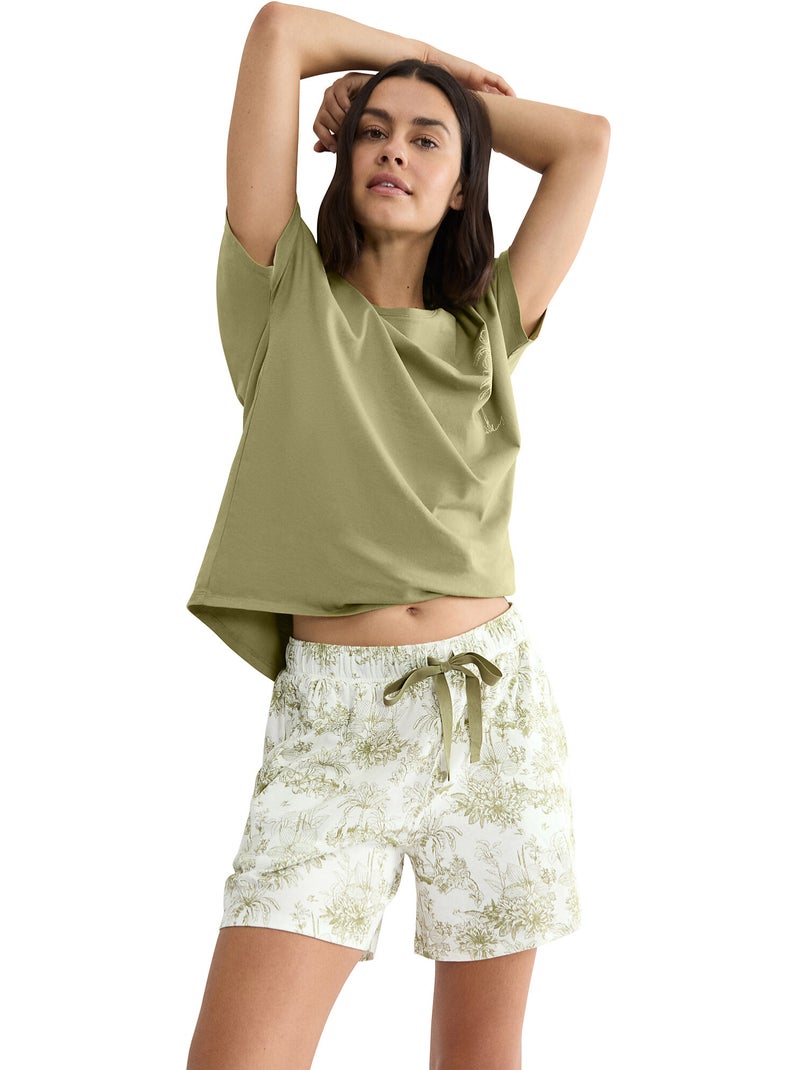 Bas pyjama short MIX AND MATCH Vert - Kiabi