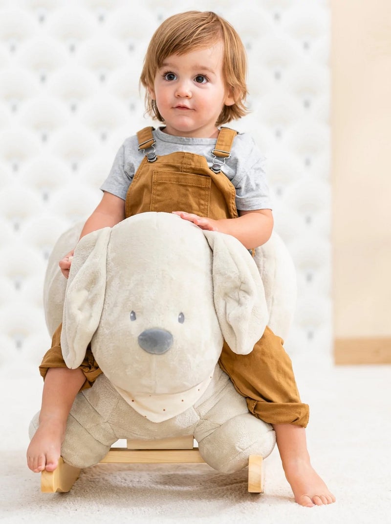 Bascule Charlie le chien vanille Beige - Kiabi