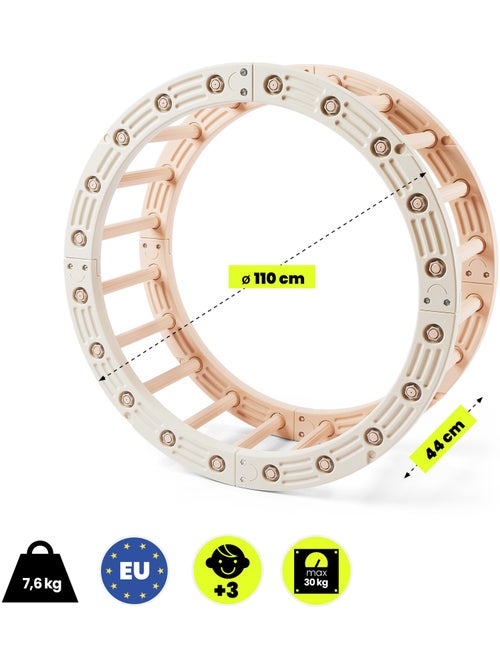 Bascule et Roue de Gymnastique Modulable 4 en 1 en PEHD Dim ø110 cm - Kiabi