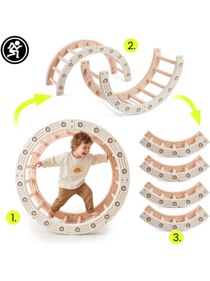 Bascule et Roue de Gymnastique Modulable 4 en 1 en PEHD Dim ø110 cm N/A - Kiabi