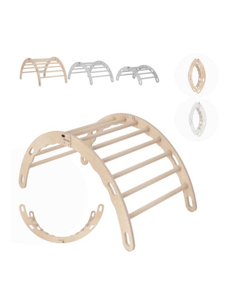 Bascule Montessori 2-en-1 Arche de Pikler & bascule en bois pliable Taille L N/A - Kiabi