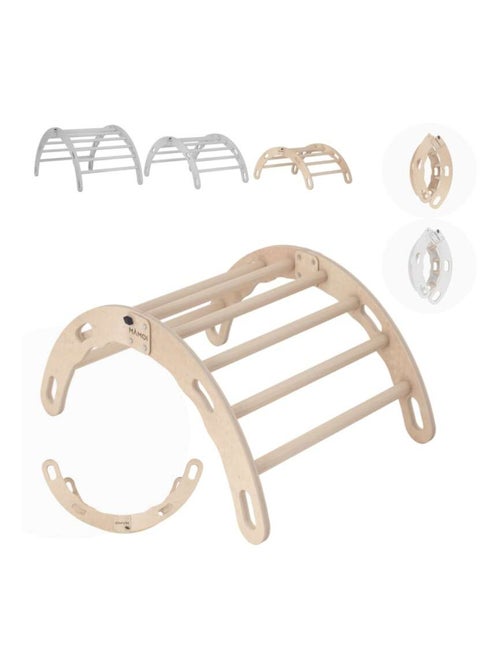 Bascule Montessori 2-en-1 Arche de Pikler & bascule en bois pliable Taille S - Kiabi